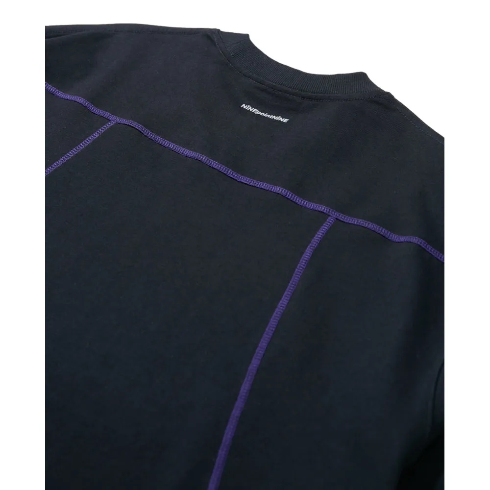 NINE POINT NINE NEPTUNE LONG SLEEVES TEE-BLACK