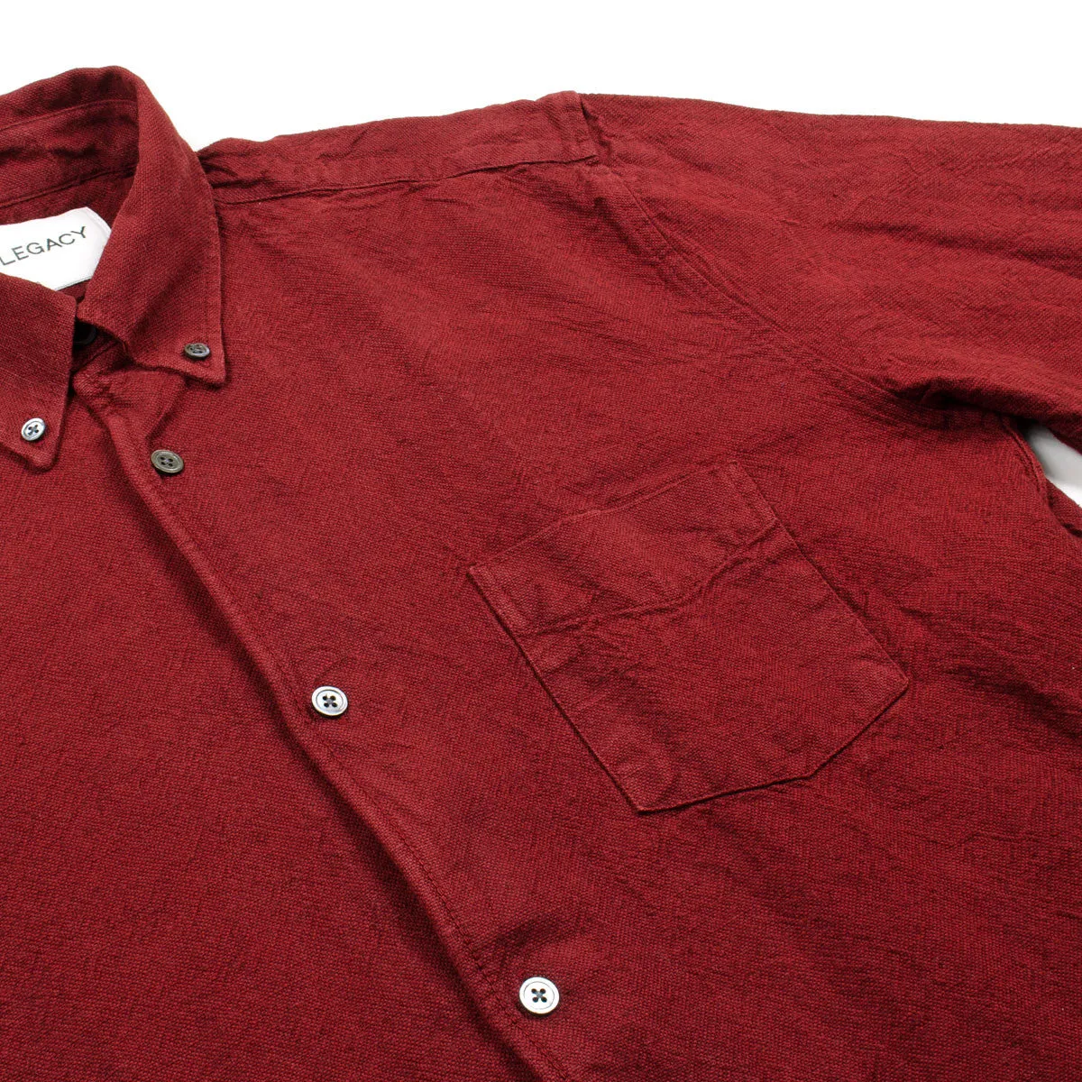 Our Legacy SPLASH - 1950's Shirt - Burgundy H.A. Oxford