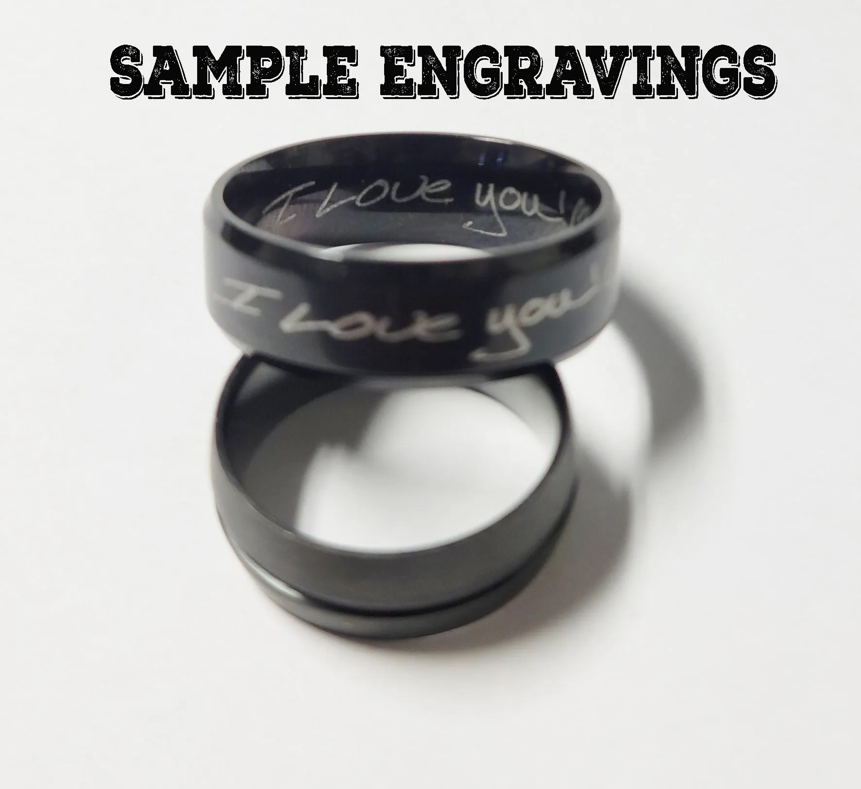 Personalized Men's Promise Ring Stainless Steel X-Band Guys Promise Ring