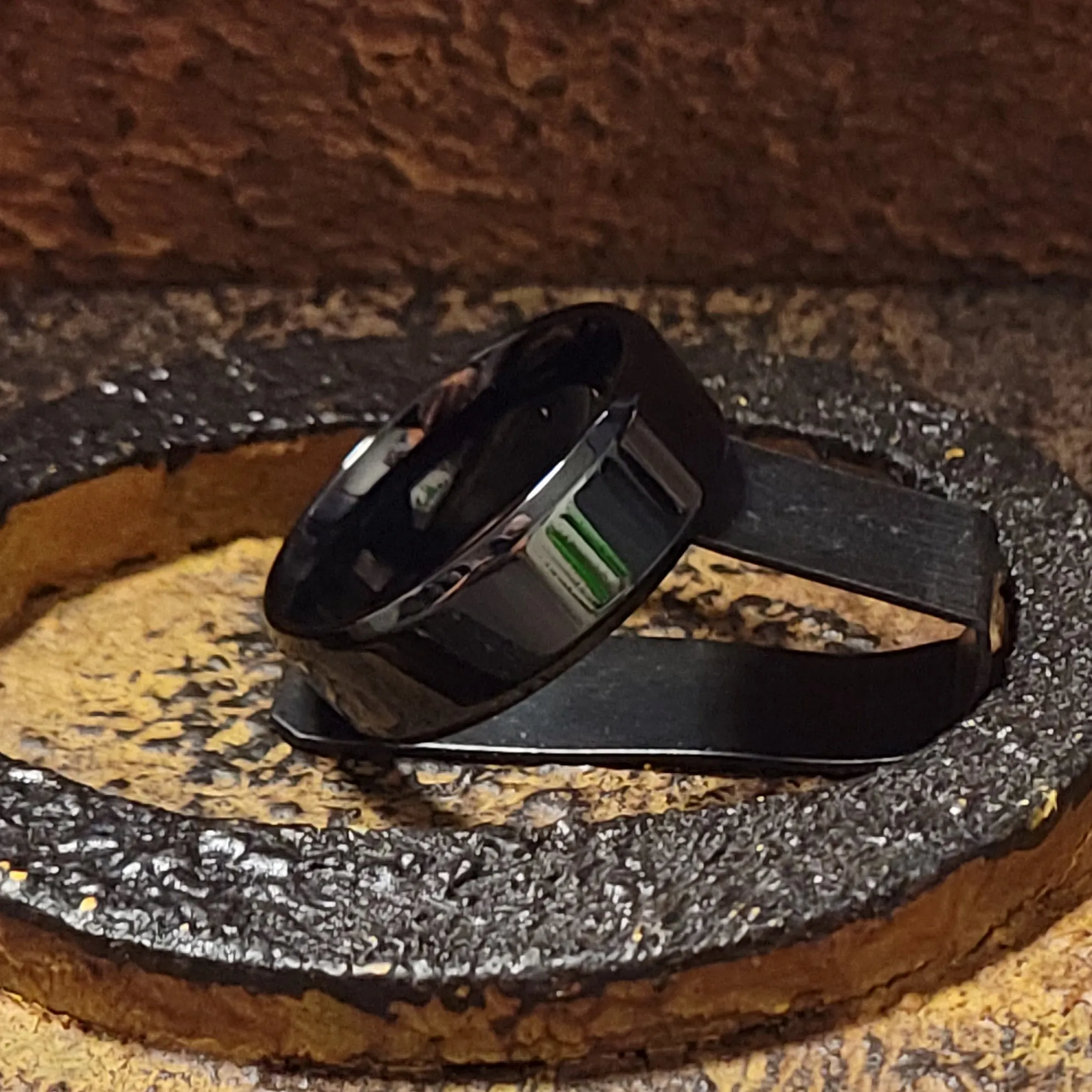 Personalized Men's Traditional Black Promise Ring - Engraved Handwriting Ring