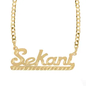 Personalized Name necklace with Diamond Cut Sekani