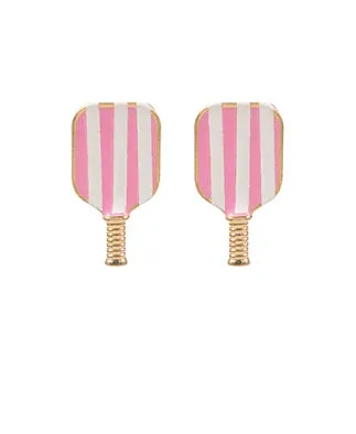 Pickleball Stripe Earrings - (three colors)