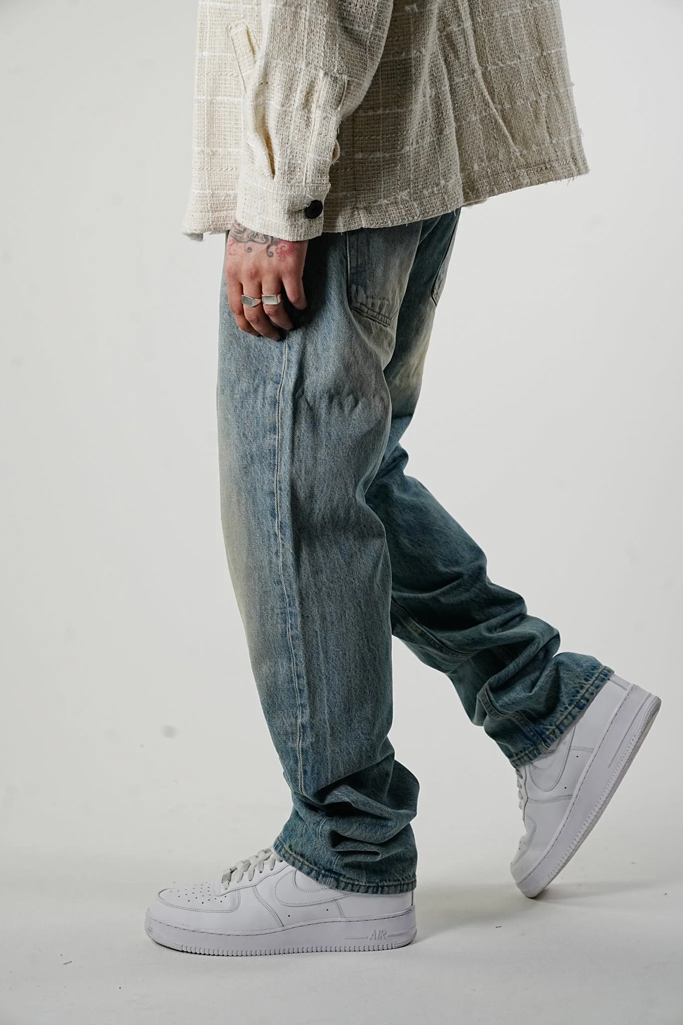 Premium Baggy Sand Washed Jeans