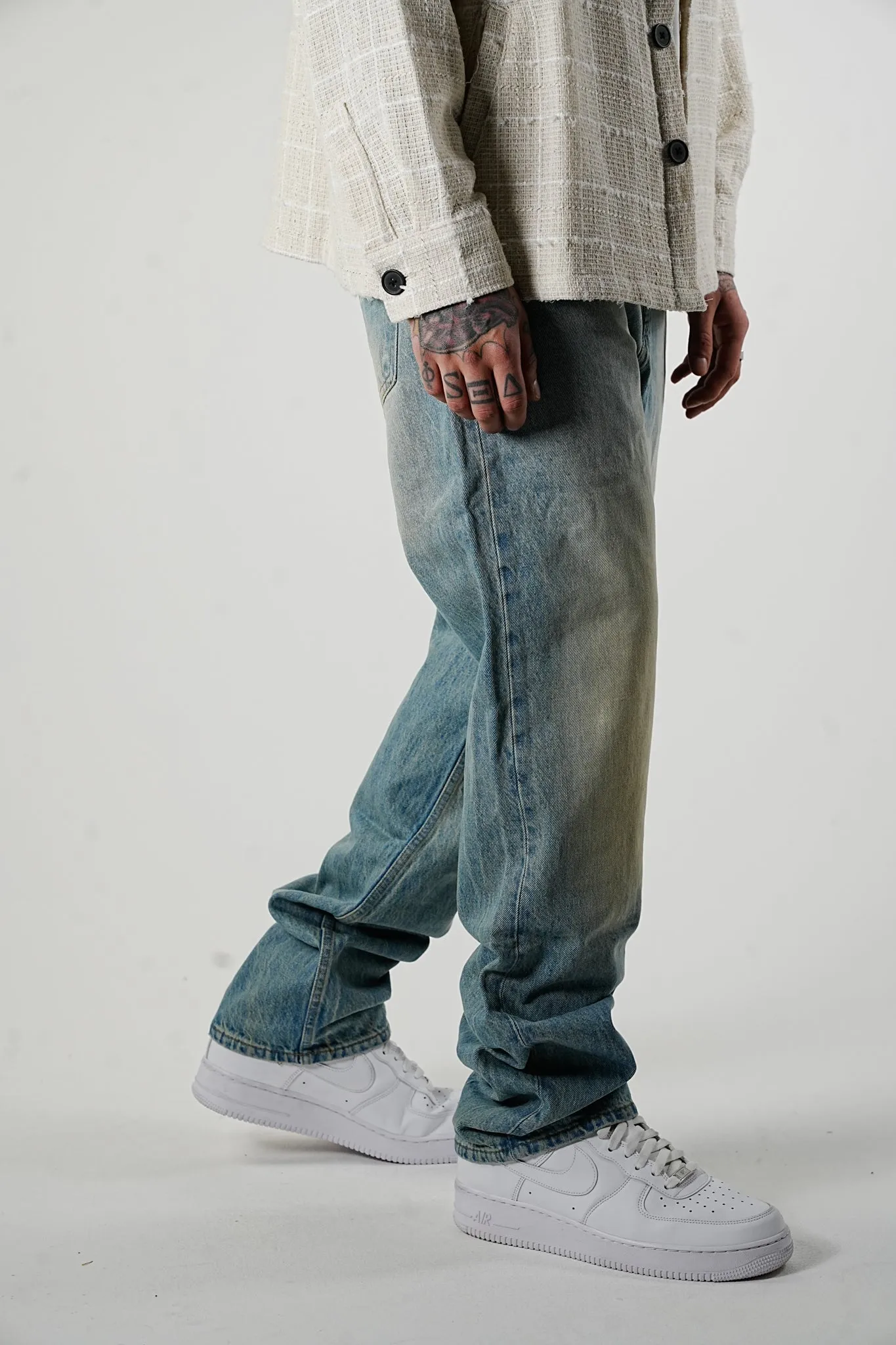 Premium Baggy Sand Washed Jeans