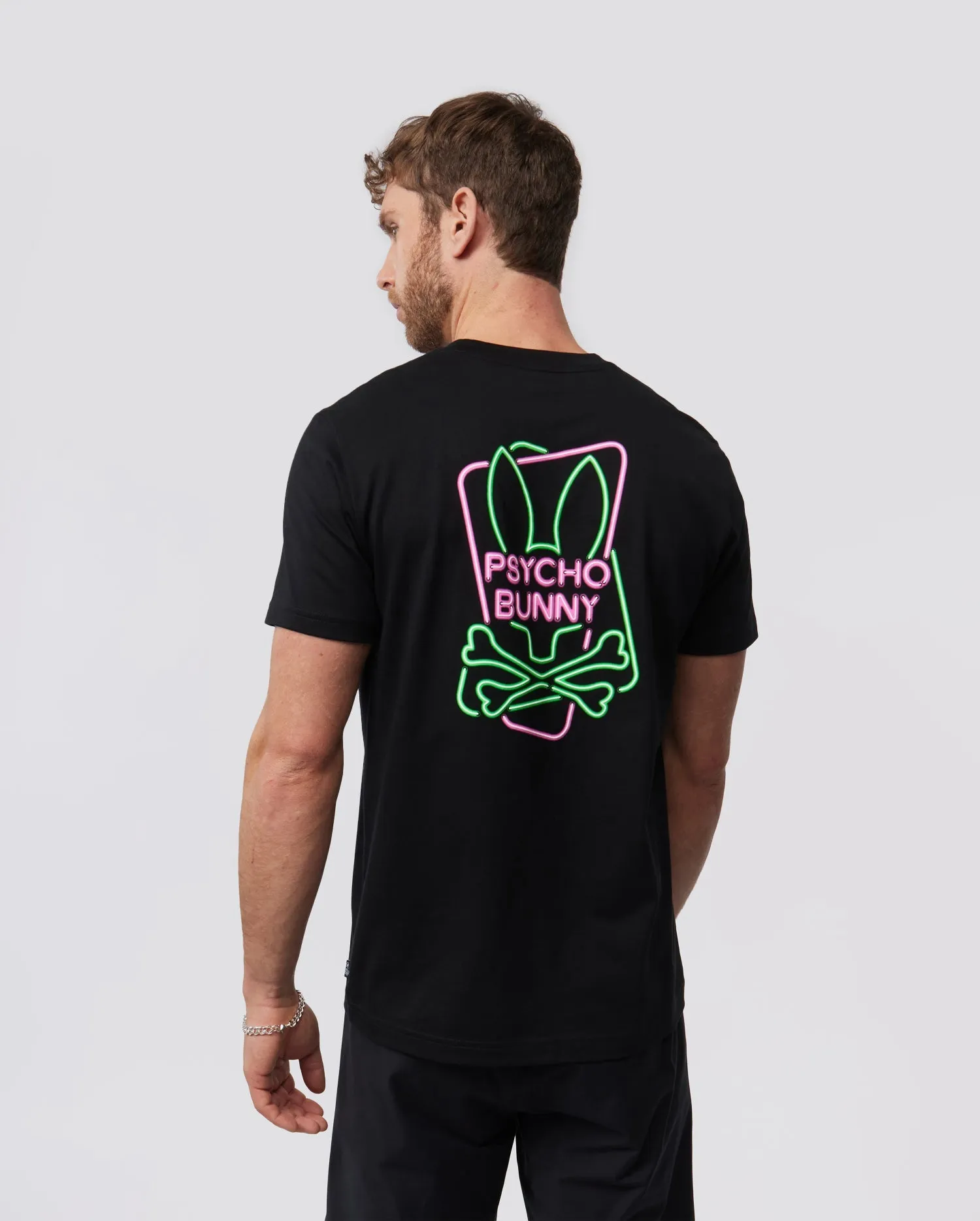 Psycho Bunny Mens Claude Graphic Tee - Black