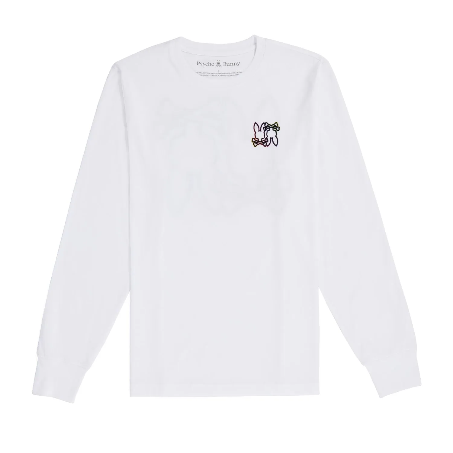 Psycho Bunny Mens Colton L/S Tee - White