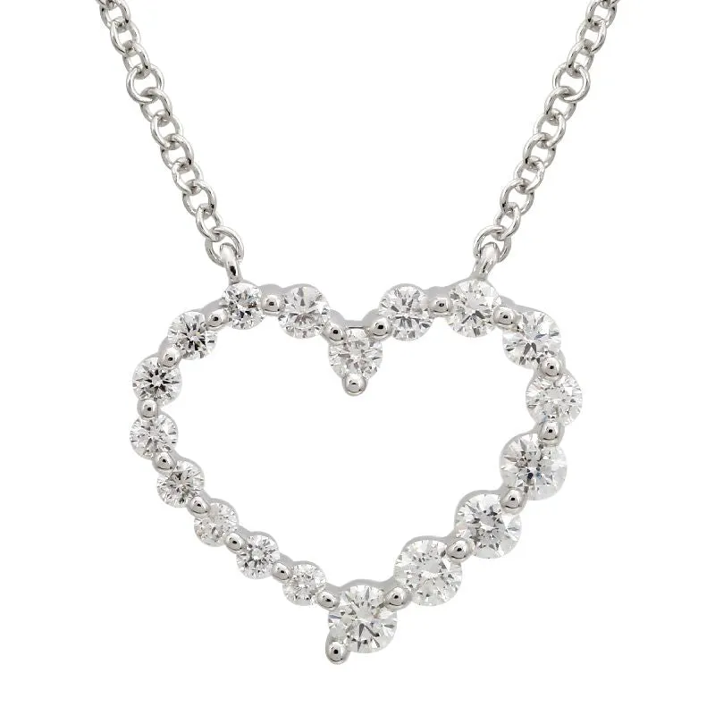 Round Brilliant Heart Necklace