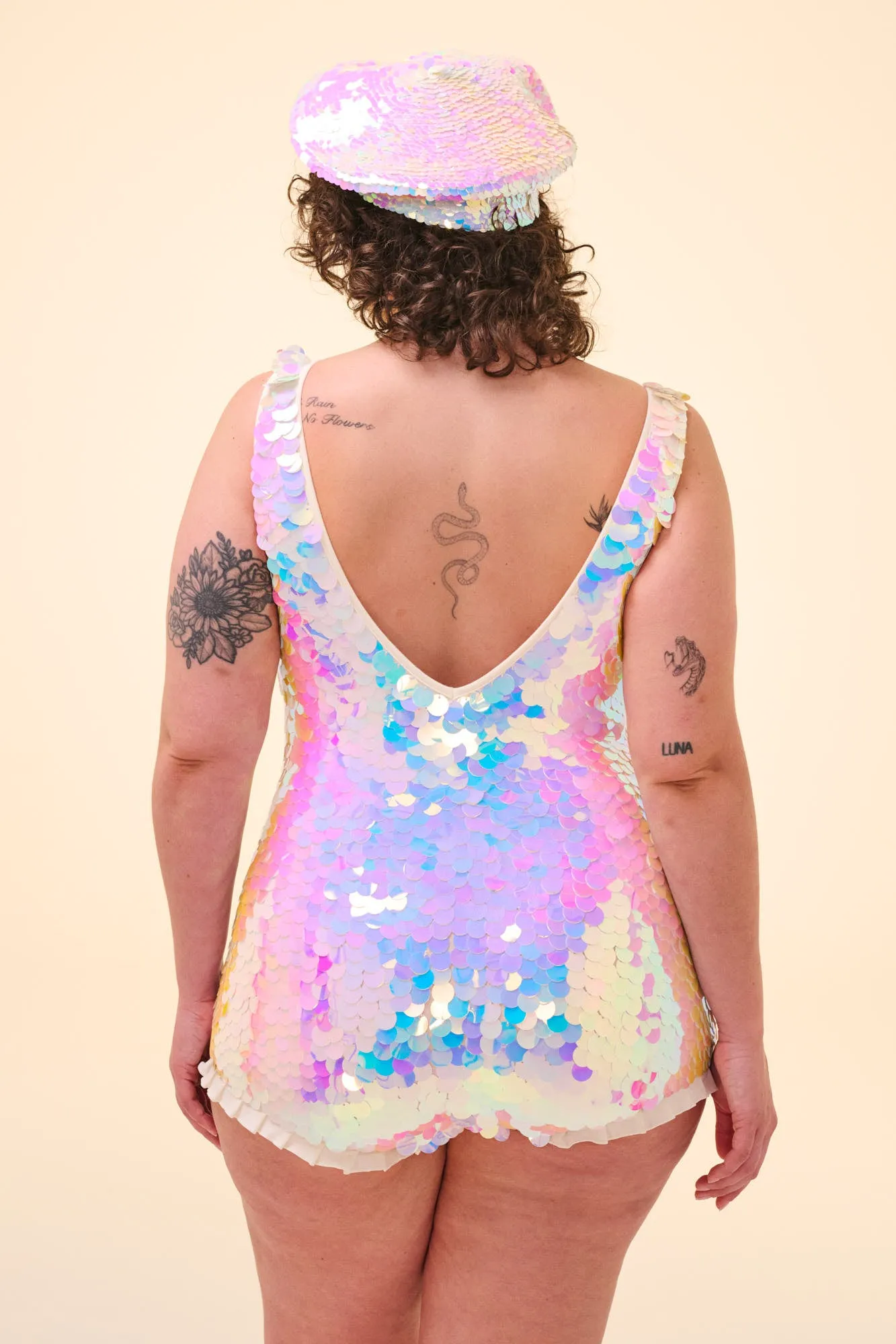 SEA CIRCUS SEQUIN PLAYSUIT - OPAL