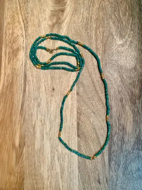 Semi Precious Long Beaded Necklace