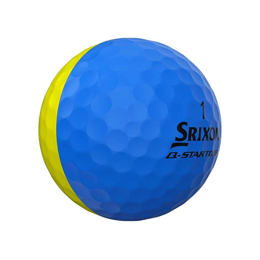 Srixon Q Star Tour Divide Golf Balls 1 Dozen - Brite Blue/Yellow