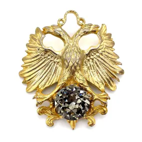 【USA輸入】 ヴィンテージ VAN S AUTEHNTICS イーグル ガラスストーン ブローチ/Vintage VAN S AUTEHNTICS Eagle Glass Stone Brooch