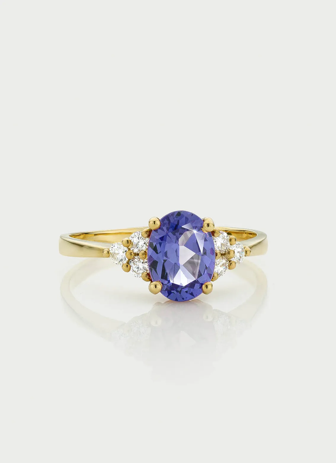 Valentina diamond tanzanite ring 14k gold