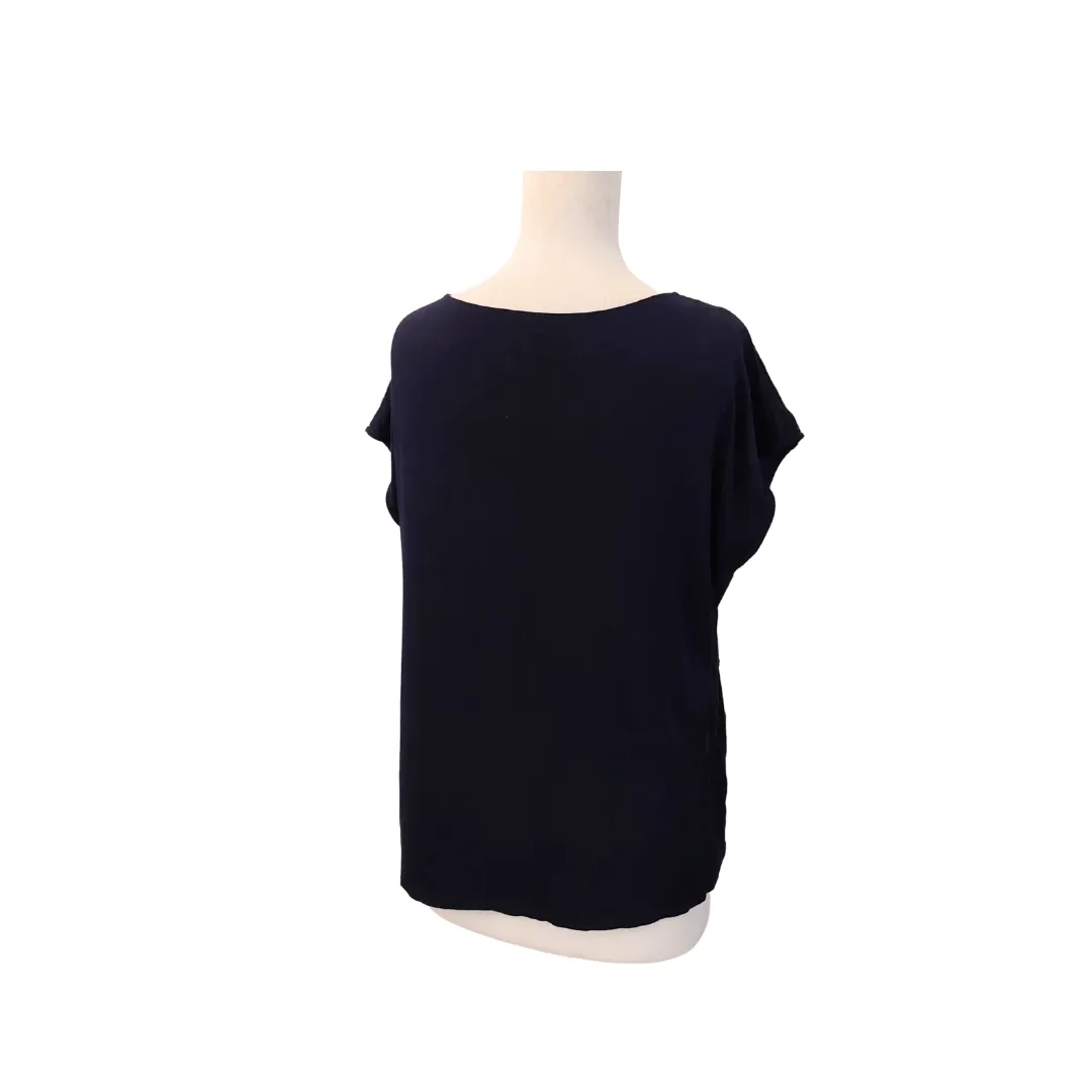 Vince Camuto Navy Lace Top | Like New |