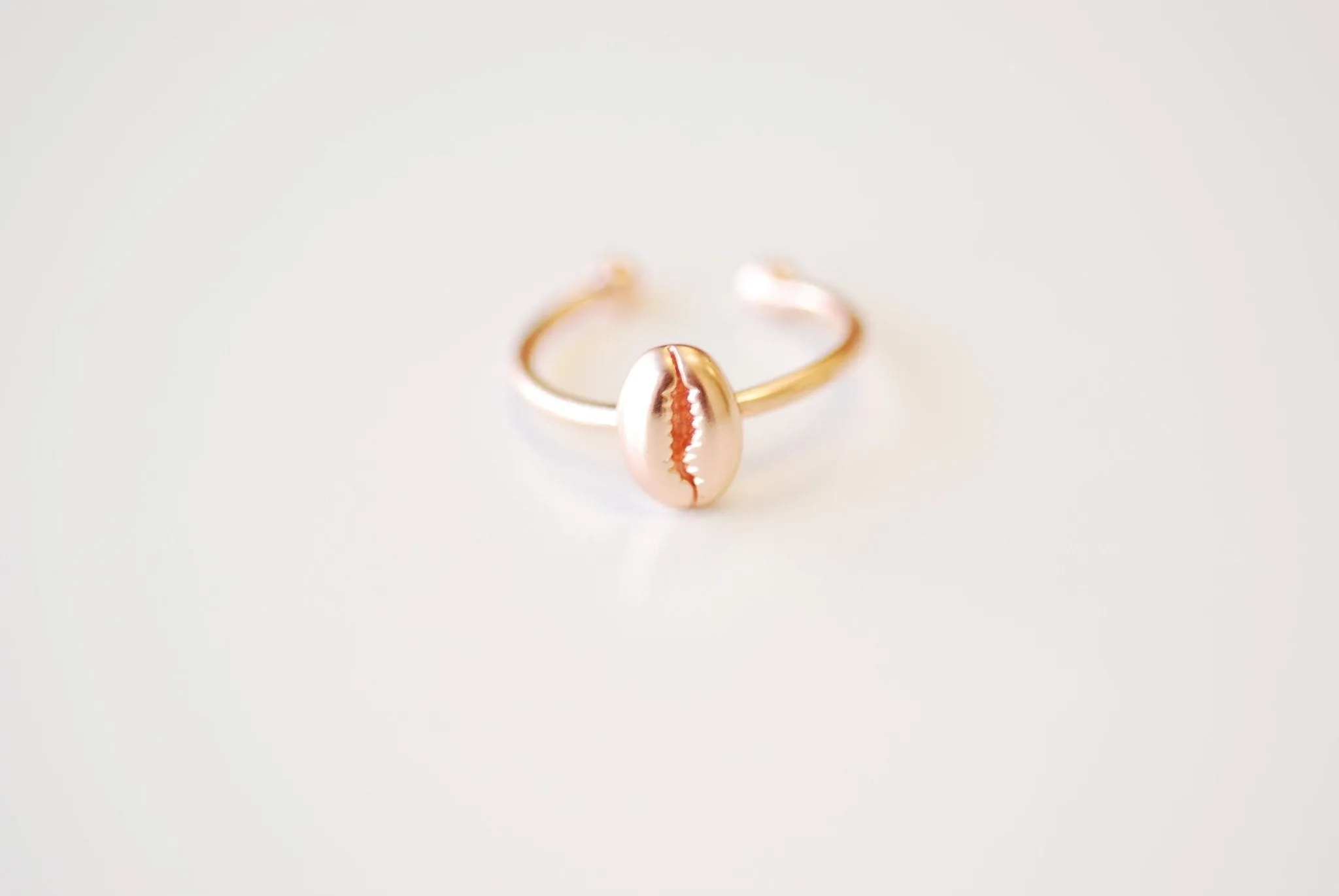 Wholesale Cowrie Shell Ring - Choose 925 Sterling Silver - Gold - Rose Gold - adjustable cowry shell ring, Shell Ring, Gold Ring, Beach Jewelry, 504