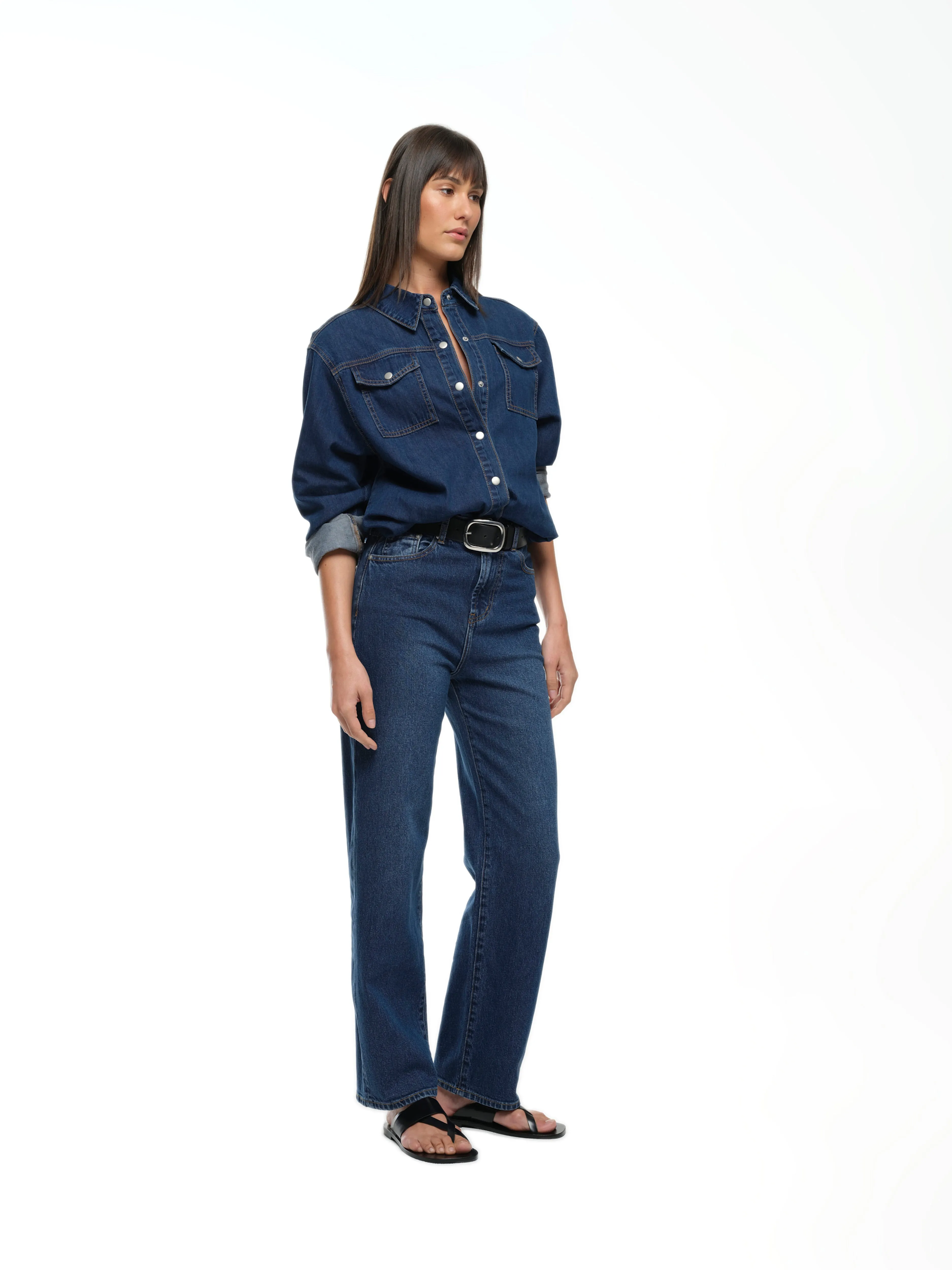 WIDE LEG JEAN - DARK INDIGO