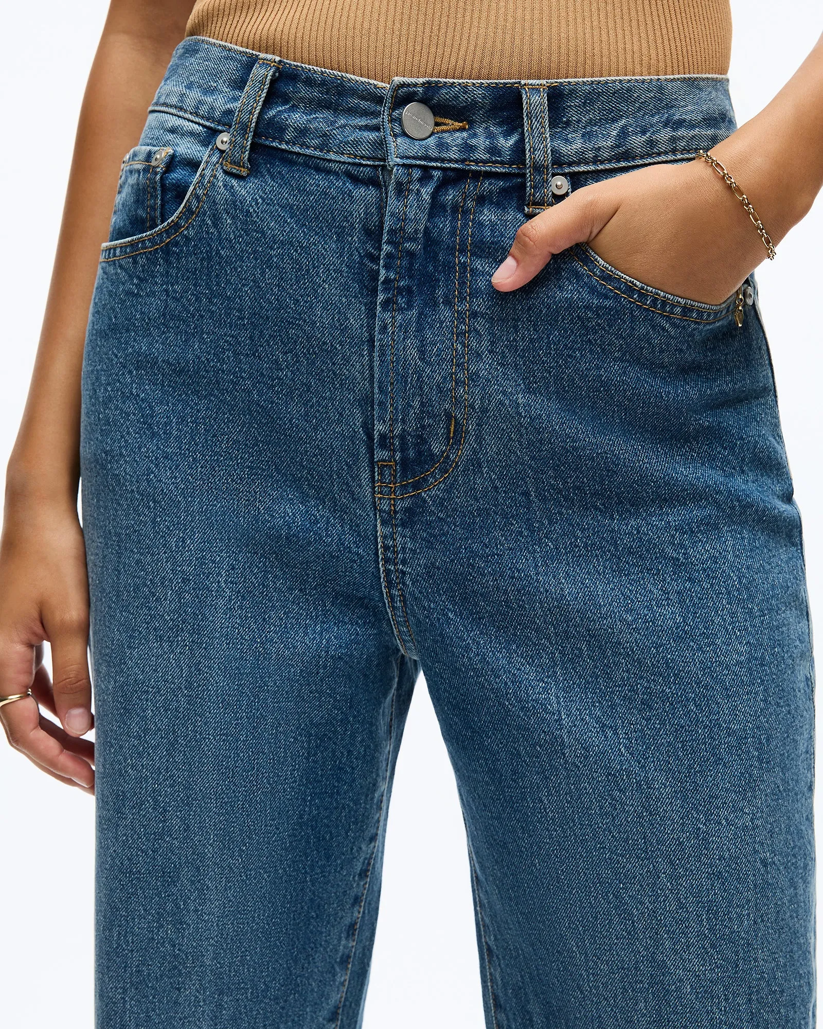 WIDE LEG JEAN - MID INDIGO