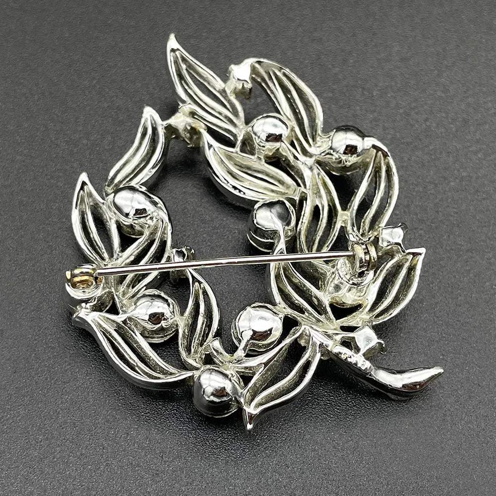 【カナダ輸入】ヴィンテージ LISNER オープンワーク リーフ オーロラ ブローチ/Vintage LISNER Open Work Leaf Aurora Brooch